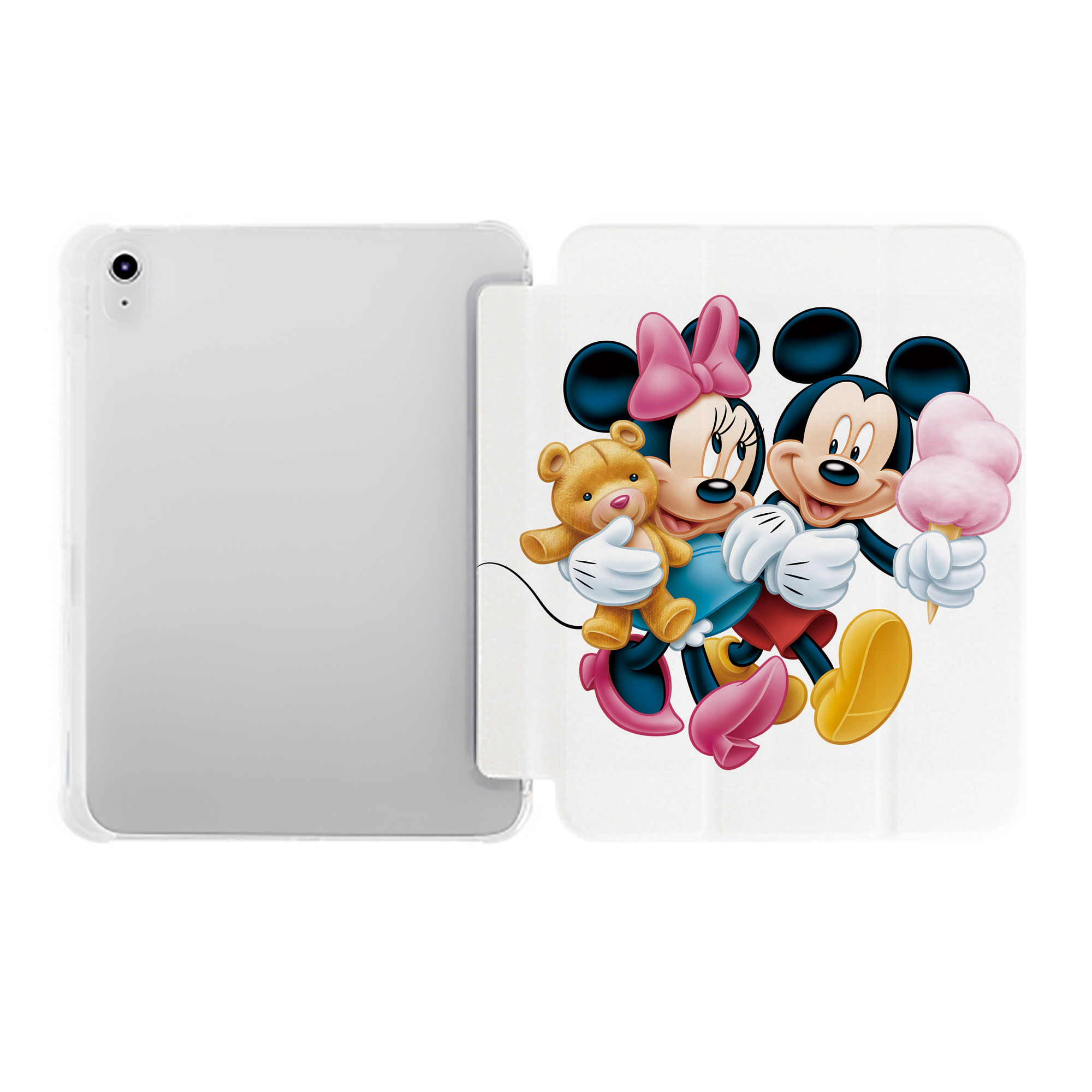 （画像用） ミッキーマウス Mickey Mouse IPad ケース ペン収納付き 三つ折りスタンド PUレザー×シリコン 対応機種9.5/10.5/10.9インチ